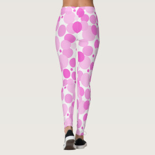 Leggings Grandes, audaces, variados puntos de polka rosa AH