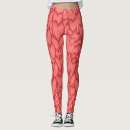 Leggings ¡Grandes corazones ROJOS Y ROJOS! PANTALLAS DE YOG