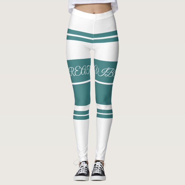 Leggings Grandes legiones de lujo verde de Vibes para mujer (Anverso)