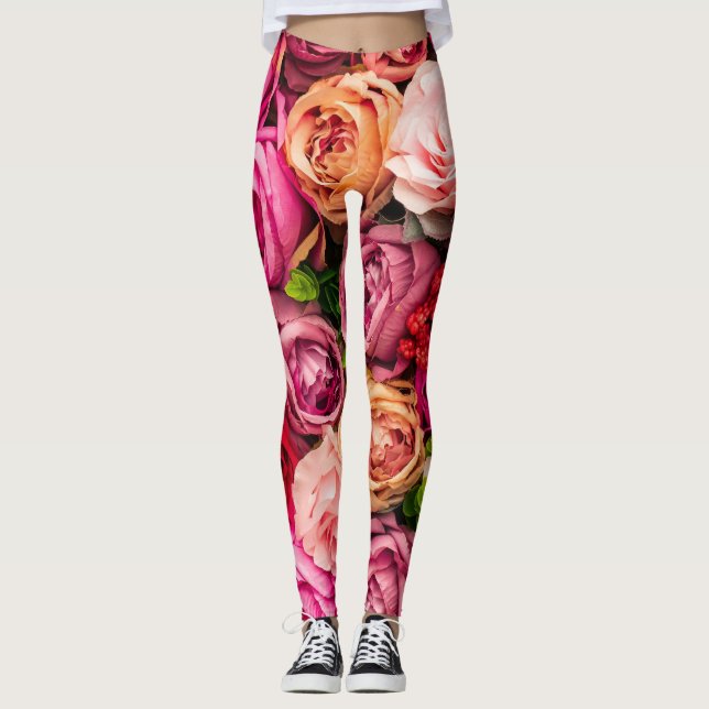 Leggings Grandes piernas Rosas (Anverso)