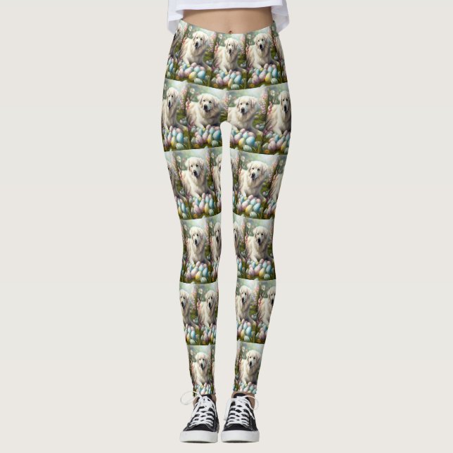 Leggings Grandes Pirineos con Huevos de Pascua (Anverso)