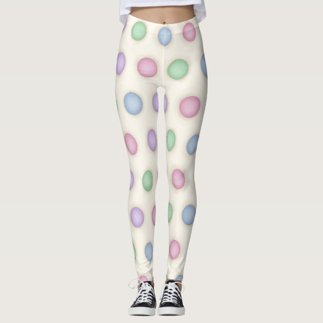 Leggings Grandes puntos de polka alterados por pastel multi (Anverso)