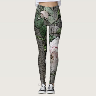 Leggings Grandes Rosas en madera