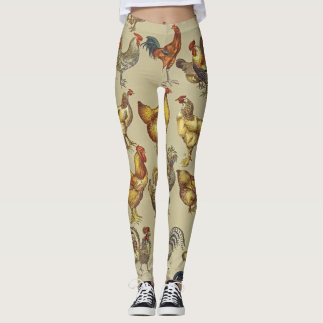 Leggings Granja de pollo de gallo (Anverso)