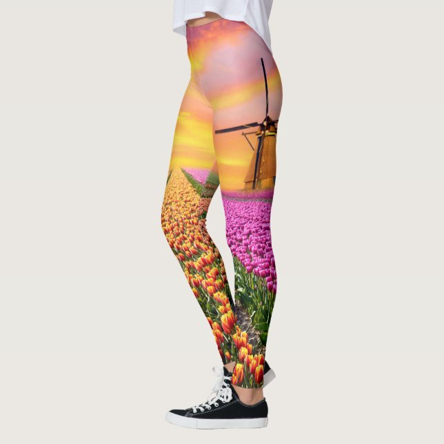 Leggings Granja del tulipán de Netherland con las polainas (Izquierda)