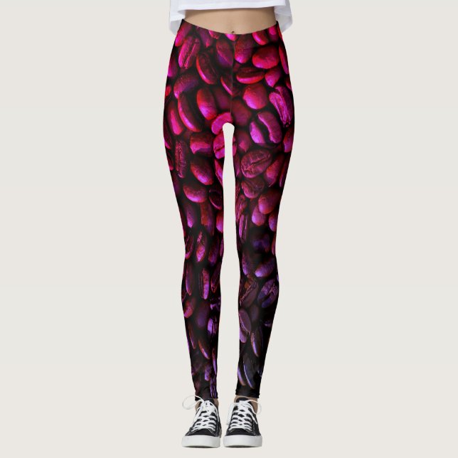 Leggings Grano de Café Morado y Rosa (Anverso)