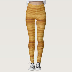 Leggings Grano de madera clara