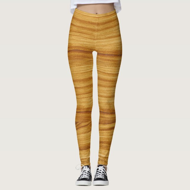 Leggings Grano de madera clara (Anverso)