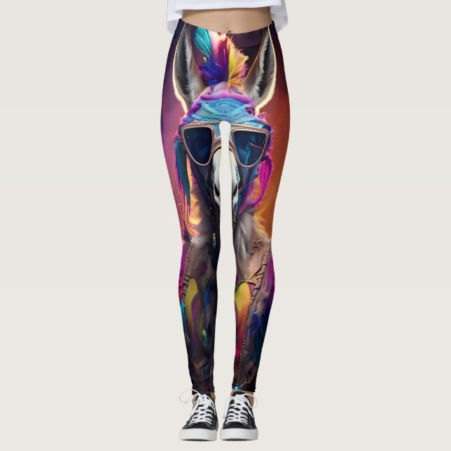 Leggings Grasas azules de burro (Anverso)