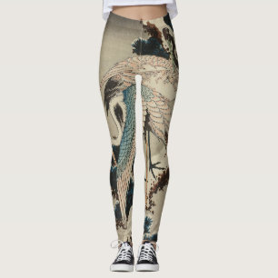 Leggings Grasas en una nieve cubierta Hokusai