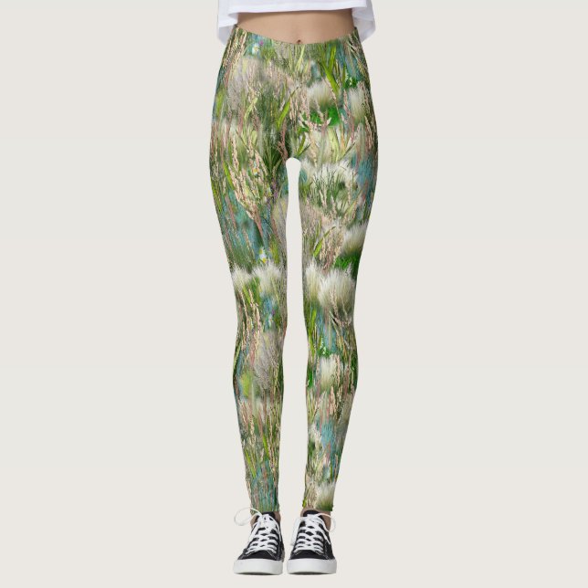 Leggings Grasas nativas ecológicas salvajes en primavera (Anverso)