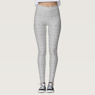 Leggings Gray Fair Isle