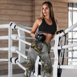 Leggings Gray Gold Resumen Patterado | Piernas