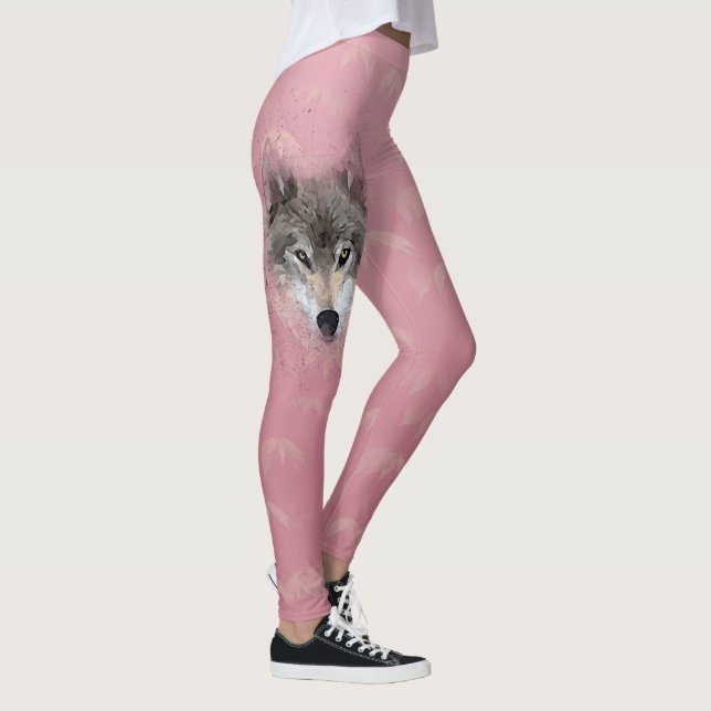 Leggings Gray Wolf Pink (Derecha)