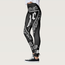 Leggings GRC Letrería para el deporte-negro