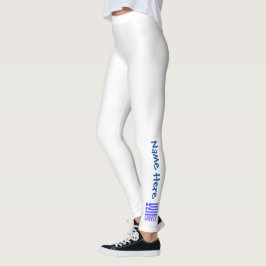 Leggings Grecia y la bandera griega: personalización azul