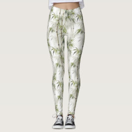 Leggings Green Bamboo Mindfulness Yoga