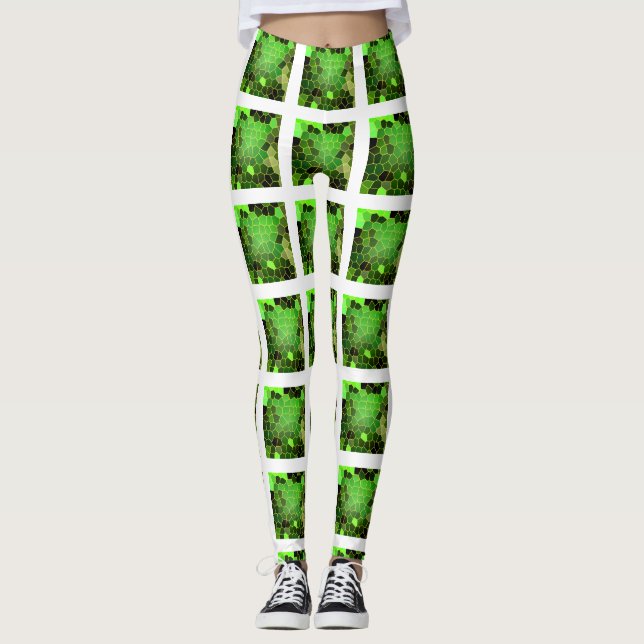 Leggings Green Bee Hive (Anverso)