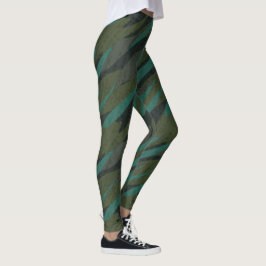 Leggings Green Camo Abstract