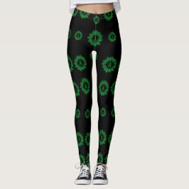 Leggings Green Daisy...C Diff