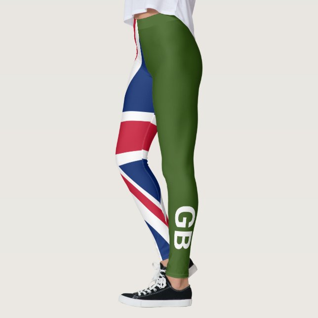Leggings Green de la Carreras británica (Izquierda)