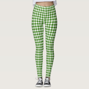 Leggings Green Gingham