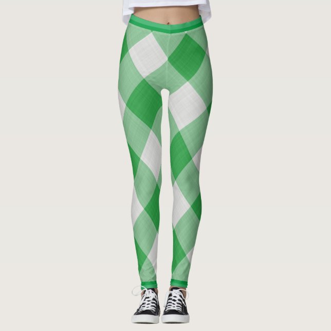 Leggings Green Gingham (Anverso)