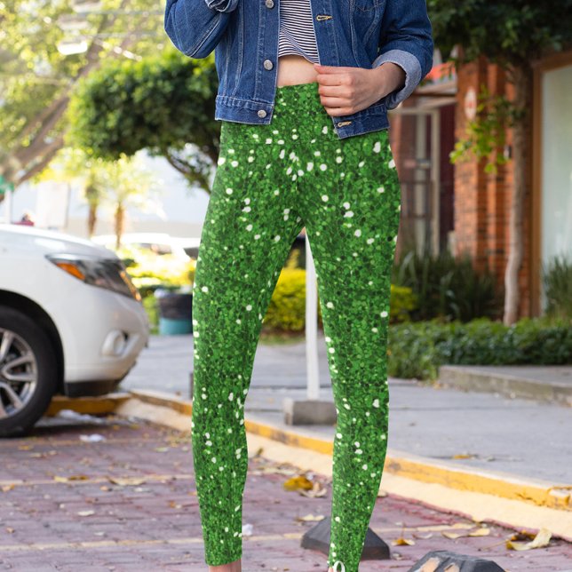 Leggings Green Glam Purpurina Sparkle St. Patrick (Subido por el creador)