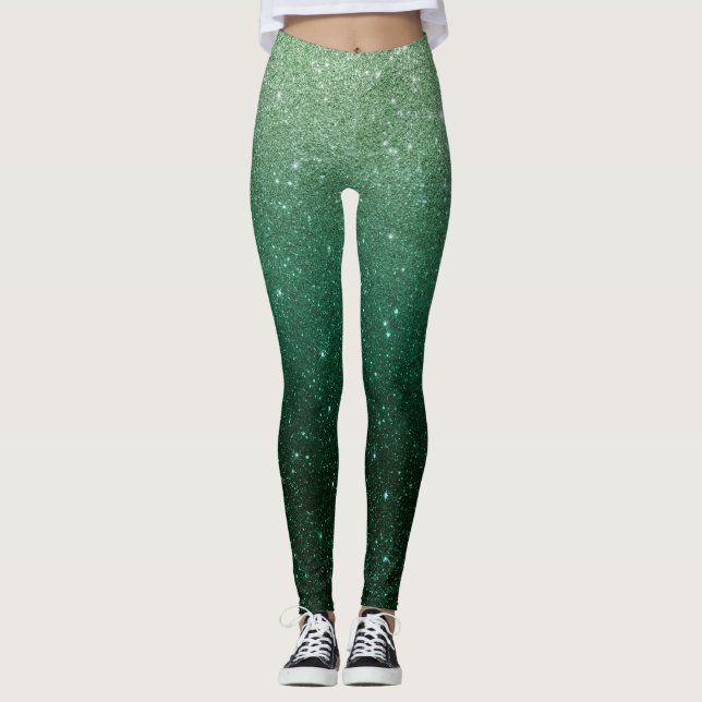 Leggings Green Ombre Purpurina Sparkle St. (Anverso)