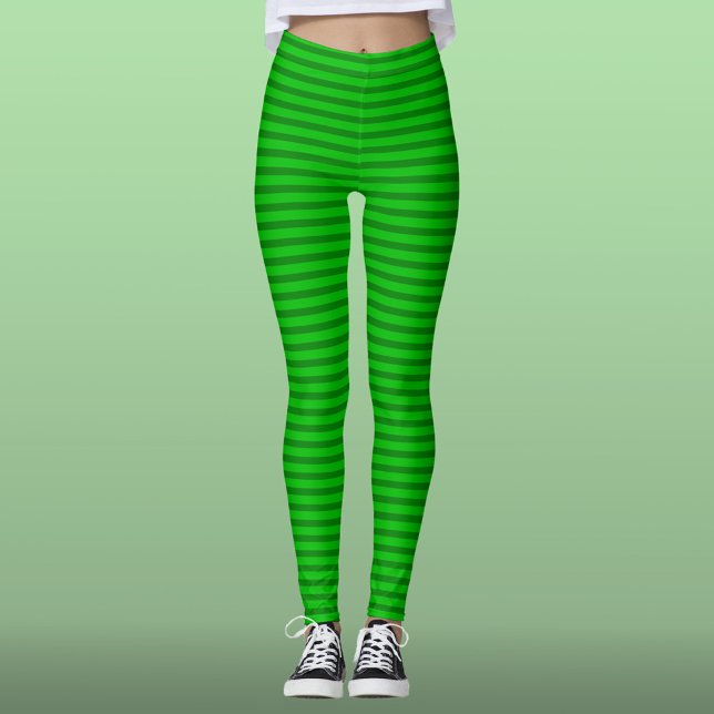Leggings Green on Green Stripes — Día de San Patricio (Subido por el creador)