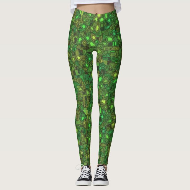 Leggings Green Sci-Fi (Anverso)
