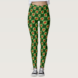 Leggings Green Shamrock Polka puntos Ladybug Ladybird patró