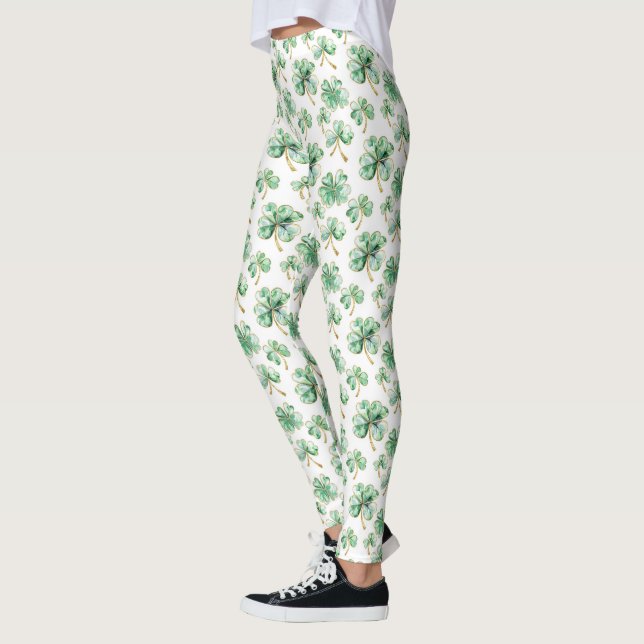 Leggings Green Shamrock St. Patrick's Day (Izquierda)