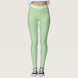 Leggings Green simple aesthetic legginns