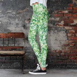 Leggings Green St. Patrick's Day Shamrock and Clover
