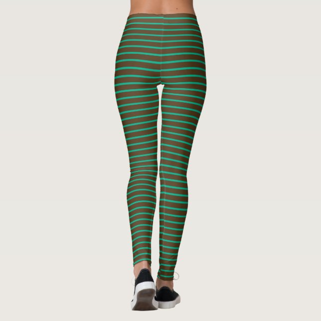 Leggings Green Y Brown Strin (Reverso)