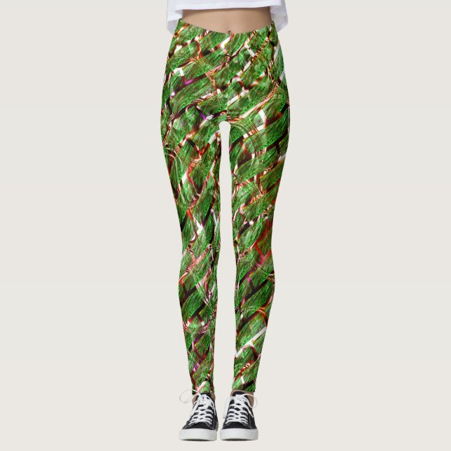 Leggings Greenish wall effect and bubbles salmon color? (Anverso)