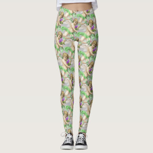 Leggings Grey Green Cherubs