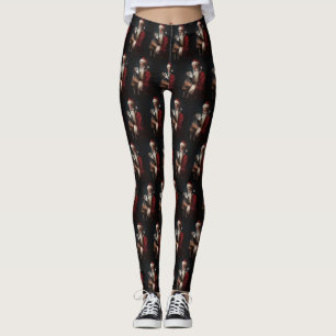 Leggings Greyhound Con Navidades Festividades De Santa Clau