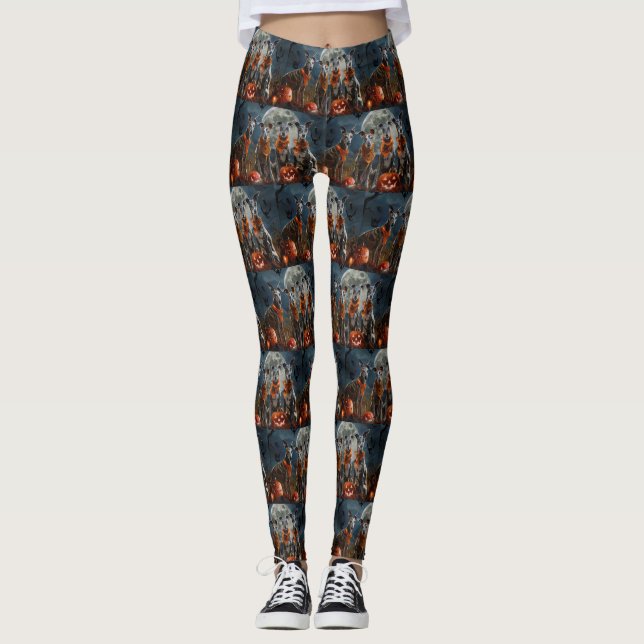 Leggings Greyhound Halloween Espeluznante (Anverso)