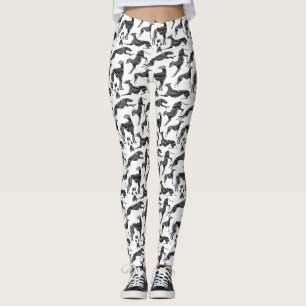 Leggings Greyhound Marble Silhouettes