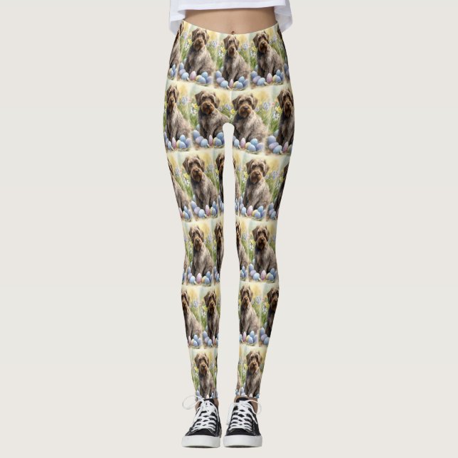 Leggings Griffon Easter Eggs Festividad por Huevos de Pascu (Anverso)