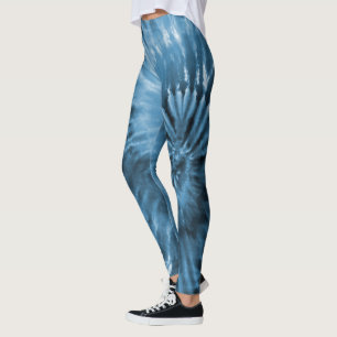 Leggings Gris azul acero Psicodélico Starburst Tye