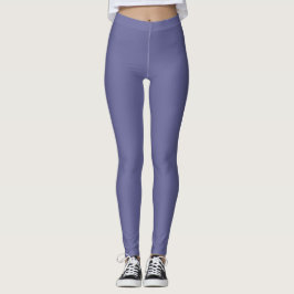 Leggings Gris Azul Oscuro Color Sólido Liso