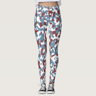 Leggings Gris, azul, tosca, rojo, blanco, colores de camo