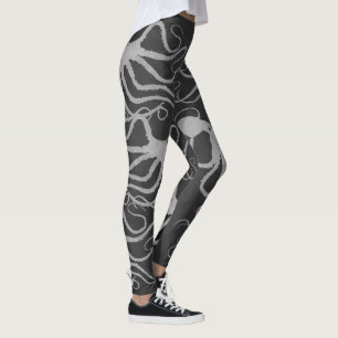 Leggings Gris del pulpo del Amy en el gris - polainas