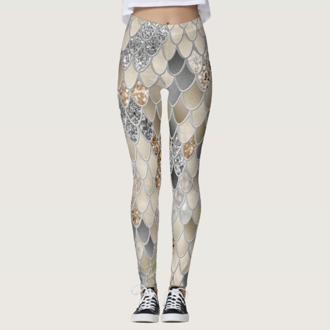 Leggings Gris dorado Sirena Escales Glam #1 (Anverso)