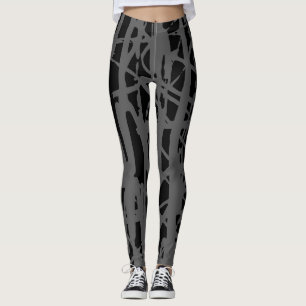 Leggings Gris moderno y negro