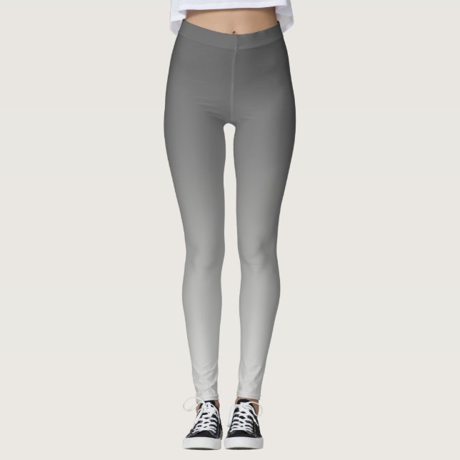 Leggings Gris neutral y llano de la pendiente (Anverso)