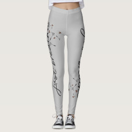 Leggings Gris Respira Dandelion Yoga Inspirador